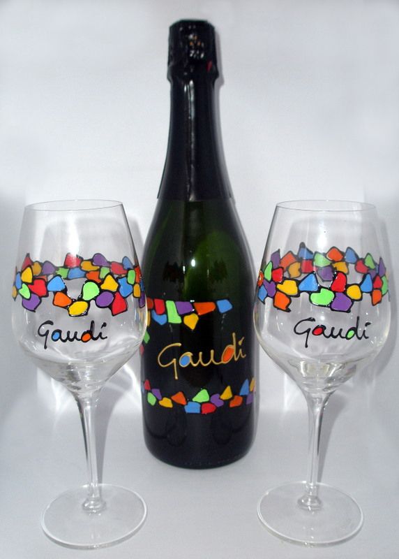 Real Gaudinian wine Glass & Tray