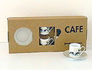 set of coffee cups and saucers